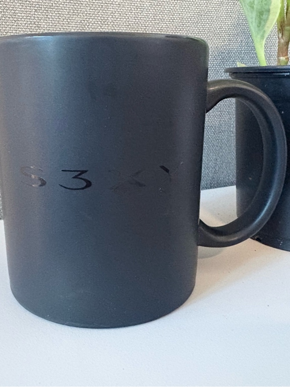 Tesla S3XYBlack Matte Ceramic Coffee Mug